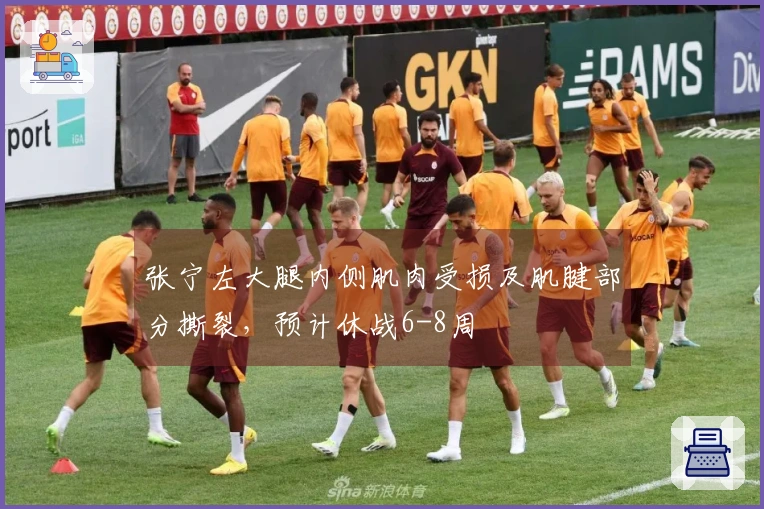 张宁左大腿内侧肌肉受损及肌腱部分撕裂，预计休战6-8周